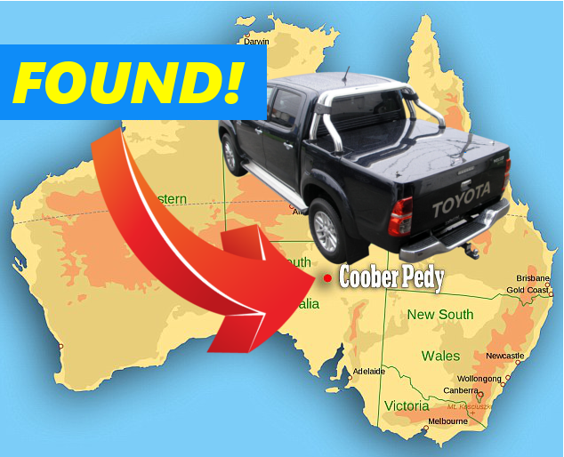 Coober Pedy Map Toyota SR5 Found